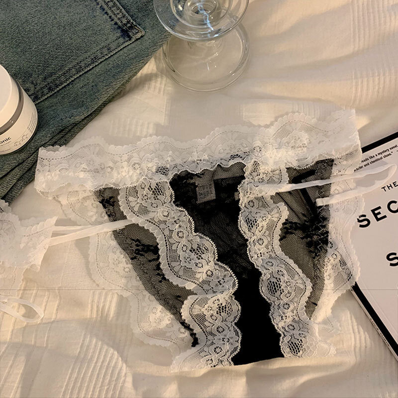 下着｜レース・コットン・抗菌・薄手・レースアップ・三角・レディース・セクシー|undefined