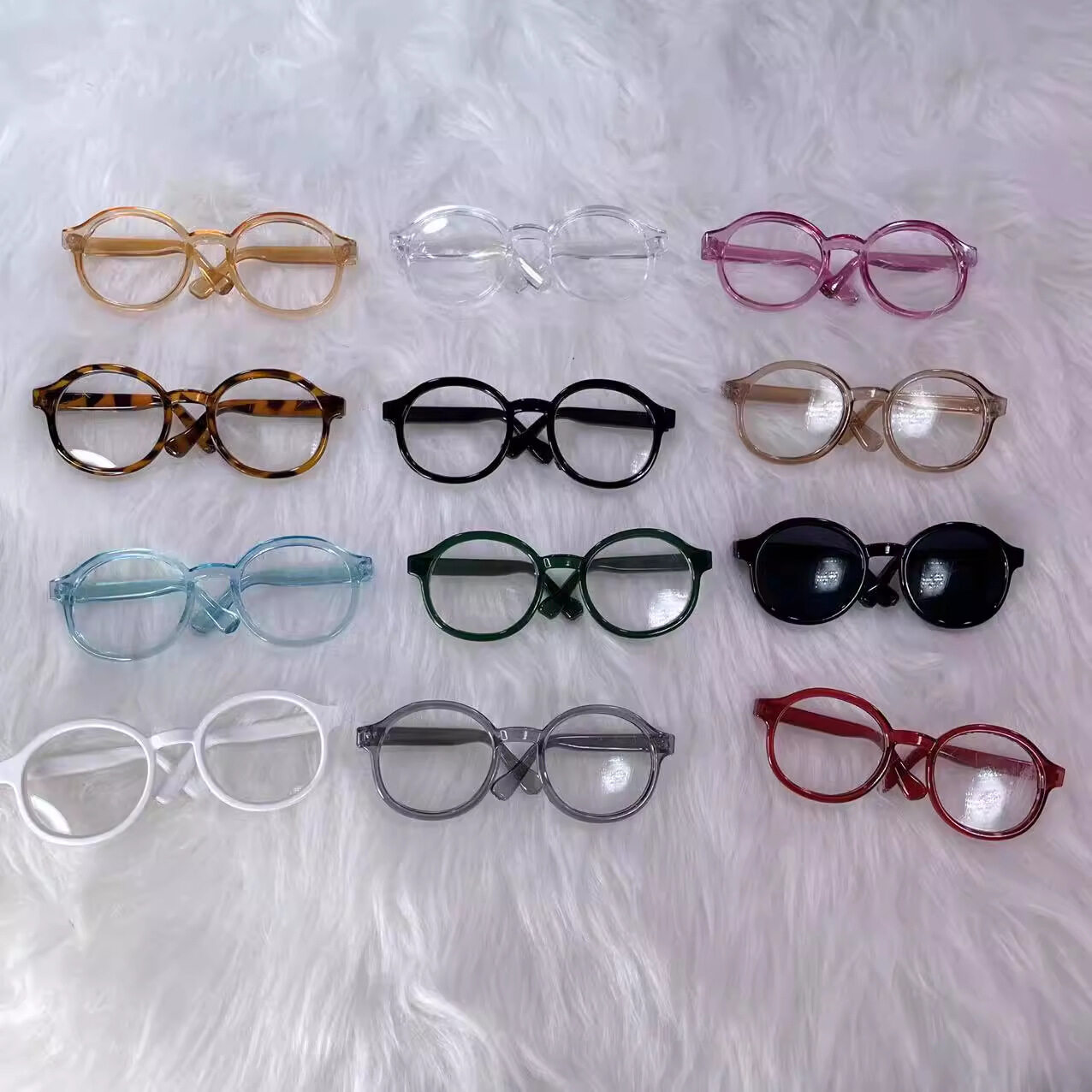 10/15cm/20cm綿人形用・メガネ｜マカロンカラー・ぬいぐるみ用小物・着せ替え・無属性・かわいい・メガネだけ|undefined