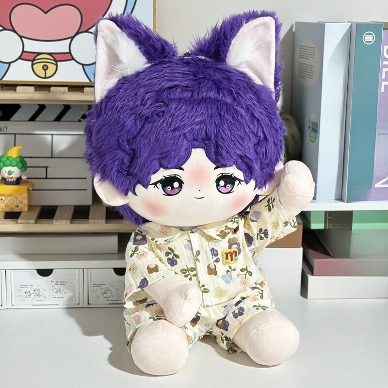 40cm綿人形・着せ替え服・プリントパジャマ｜交換用・眠そうな顔・ふわふわ・綿人形服だけ|undefined
