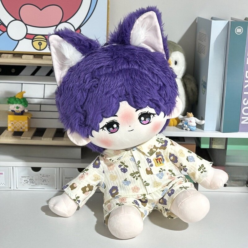 40cm綿人形・着せ替え服・プリントパジャマ｜交換用・眠そうな顔・ふわふわ・綿人形服だけ|undefined