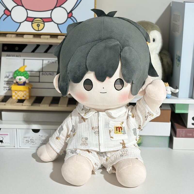 40cm綿人形・着せ替え服・プリントパジャマ｜交換用・眠そうな顔・ふわふわ・綿人形服だけ|undefined