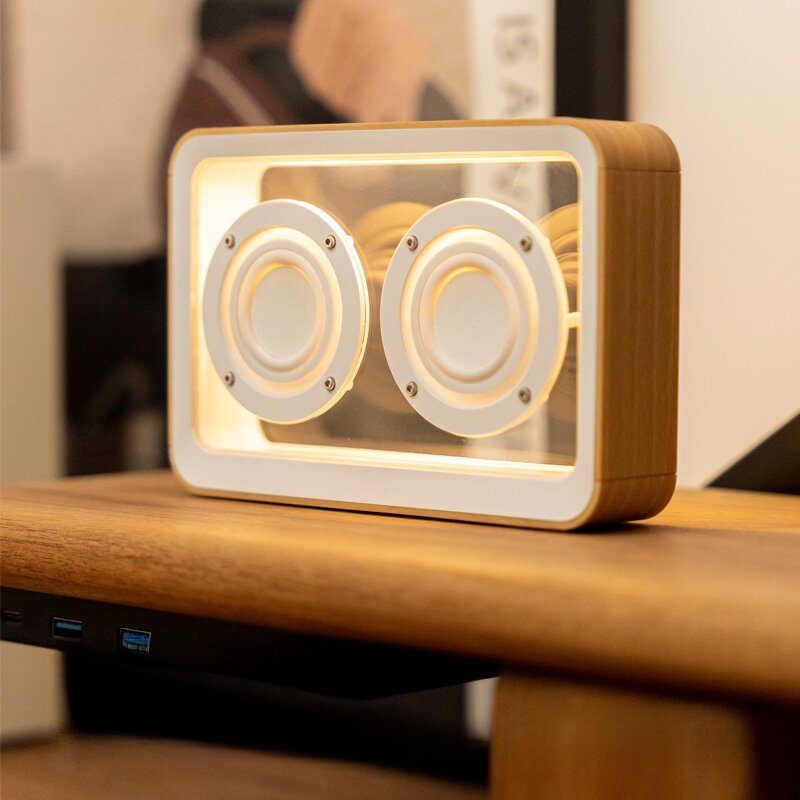 Bluetoothスピーカー|透明なブックライト・北欧風・レトロデザイン・デスク用・シンプル・高品質・ギフトに最適|undefined