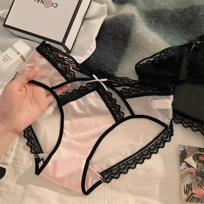 パンティ｜セクシー・レース・ファッション・レディース・アイスシルク・メッシュ・コットン・三角形・ノンストレス
