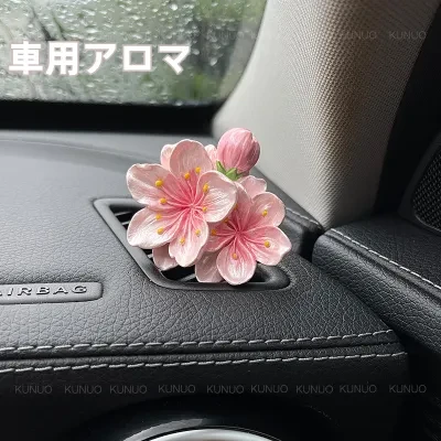 Sparkling 車用アロマ|パールピンク・桃の花・エアコン吹出口・香水・インテリア装飾・香り・ギフト