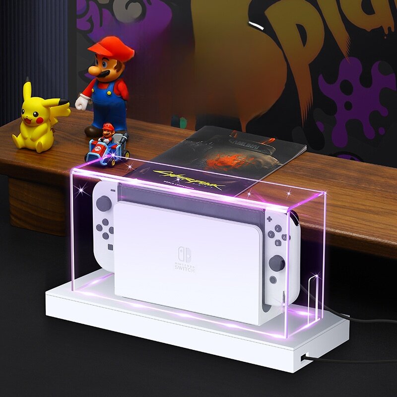 Switch保護ケース｜OLED Switch本体・保護ケース・防塵カバー・スタンド機能・発光・アクリル製・おしゃれ|undefined
