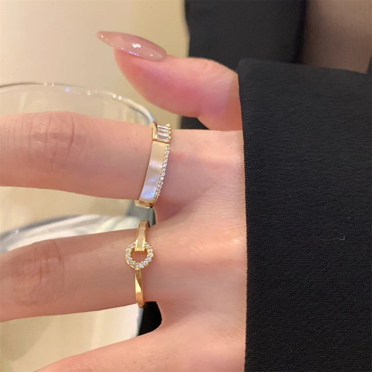 リング｜ファッション・カジュアル・レディース・調整可能・指輪・ジルコニア|undefined