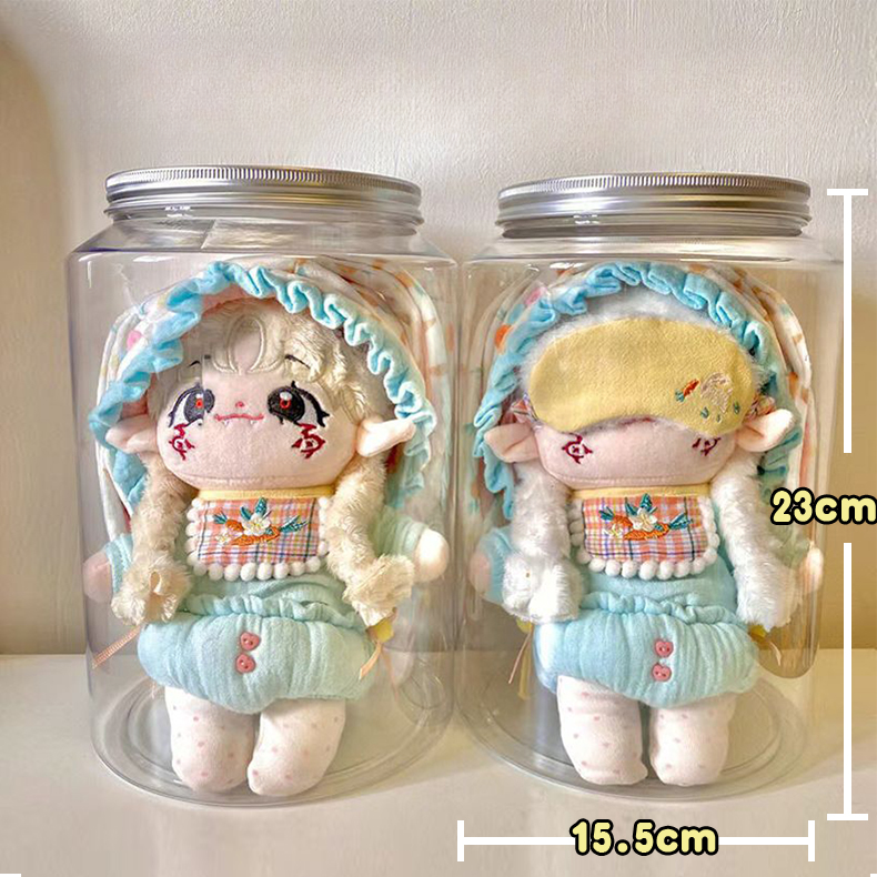 収納ボックス｜透明・20cm・コットン・ぬいぐるみ・プラスチック・防塵・ディスプレイ・整理箱・便利・推し活グッズ|undefined