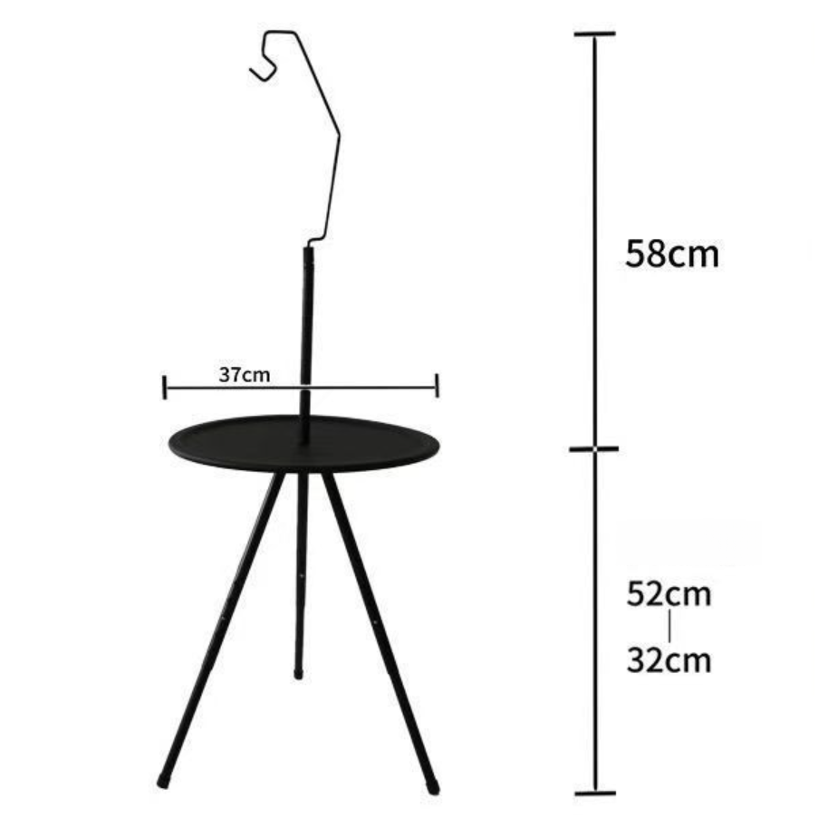 アウトドアテーブル｜折りたたみ・ポータブル・ミニテーブル・ピクニック・キャンプ用品・二層・高さ調整可能・ライトスタンド付き・おしゃれ・便利|undefined