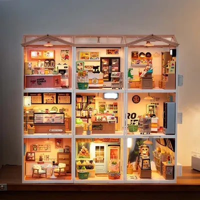 DIY小屋模型・積み木｜立体パズル・子供向け・知育玩具・ギフト・楽しい