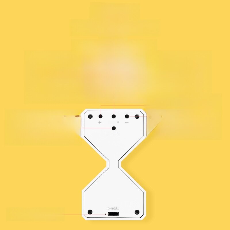 デジタルタイマー|ワイヤレス充電機能付きLEDナイトライト・USB充電式・ベッドサイドランプ・3D砂時計・おしゃれ・癒し・ギフト|undefined