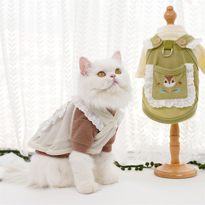 ペット用服｜春夏・ペット用・犬猫兼用・お散歩グッズ・ハーネス・Dカン付き・ベスト・ワンピース・かわいい・おしゃれ|undefined