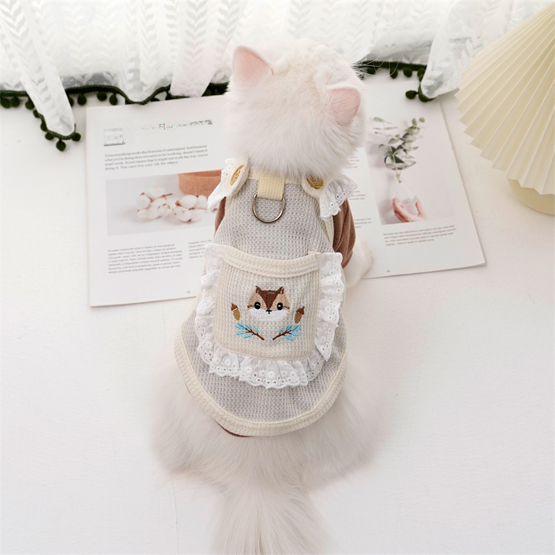ペット用服｜春夏・ペット用・犬猫兼用・お散歩グッズ・ハーネス・Dカン付き・ベスト・ワンピース・かわいい・おしゃれ|undefined