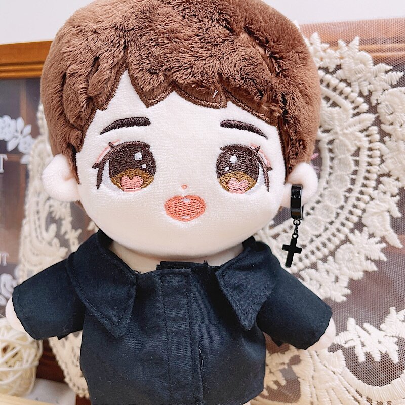 20cmぬいぐるみ用・黒色イヤリング｜ドール用アクセサリー・属性なし・かっこいい・クール系耳飾り|undefined
