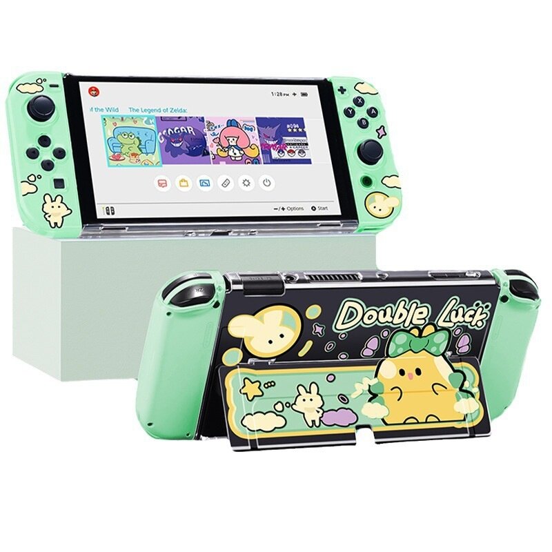 Switch保護ケース｜Nintendo Switch OLED・保護ケース・ハードケース・分離式・コントローラー用・透明・クリアケース・可愛い・卡通|undefined