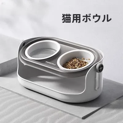 Tapiru 猫用ボウル｜陶器・猫用食器・高さがある・傾斜付き・こぼれにくい・食べやすい・猫型デザイン・おしゃれ