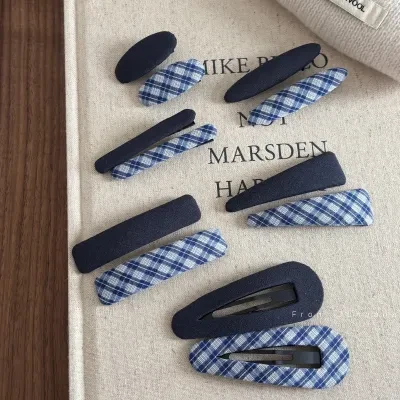 ヘアクリップ｜レディース・ファッション・レトロ・チェック柄・サイドヘア留め・かわいい・カジュアル