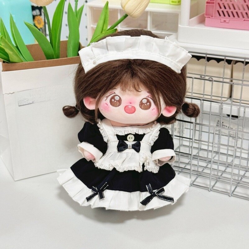 20cm綿人形服・メイド服・ロリータ風ワンピース｜推し活・着せ替え・無属性ドール・可愛い・おしゃれ・綿人形服だけ|undefined
