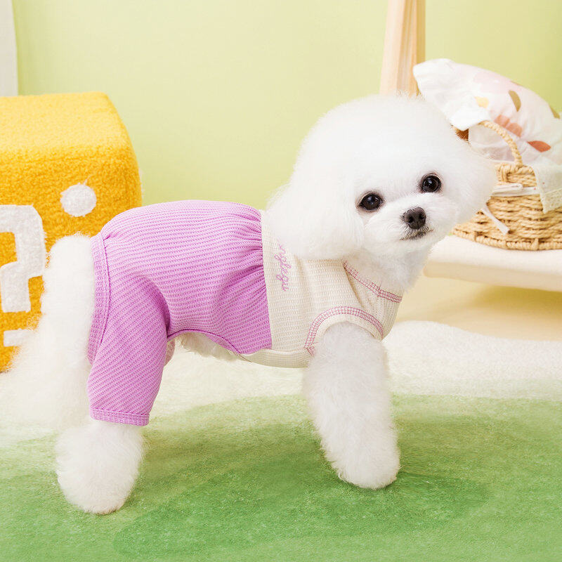 ペット用服｜犬服・ホームウェア・春夏新作・小型犬用・テディ犬・アルファベットパッチワーク・四つ足パンツ・おしゃれ・かわいい|undefined