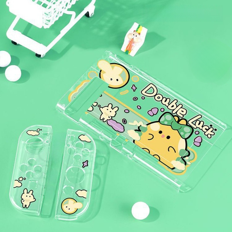 Switch保護ケース｜Nintendo Switch OLED・保護ケース・ハードケース・分離式・コントローラー用・透明・クリアケース・可愛い・卡通|undefined