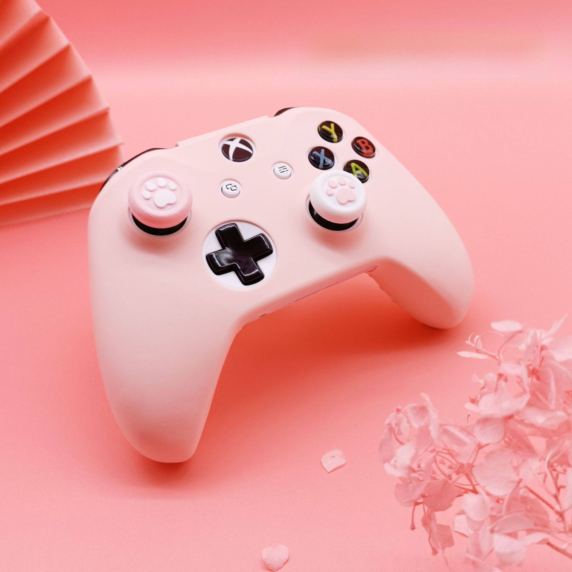 コントローラー用保護ケース|XBOX・スプレー塗装・シリコン製・ONES SERIES対応・ゲームコントローラー・パステルピンク・おしゃれ|undefined