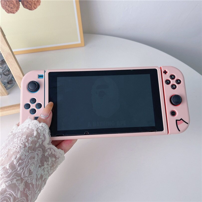 Switchケース|OLED対応・分割式・ソフトカバー・耐衝撃・小豚・可愛い・カートゥーン|undefined