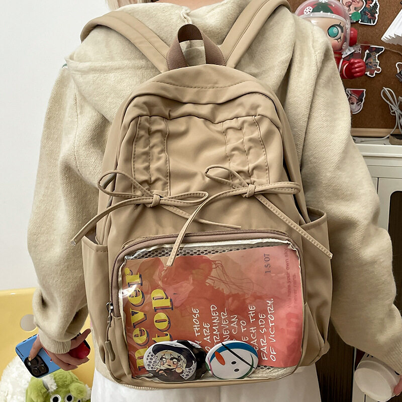リュックサック｜ファッション・レディース・カジュアル・大容量・痛バッグ・学生・透明・バッジ・かわいい|undefined
