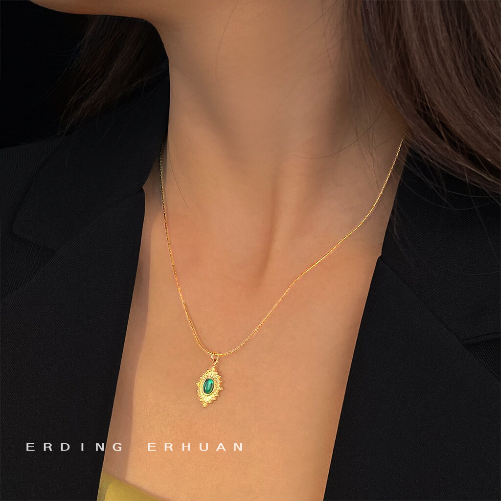 ネックレス｜レディース・ファッション・カジュアル・メッキ・ステンレス鋼・マラカイト|undefined