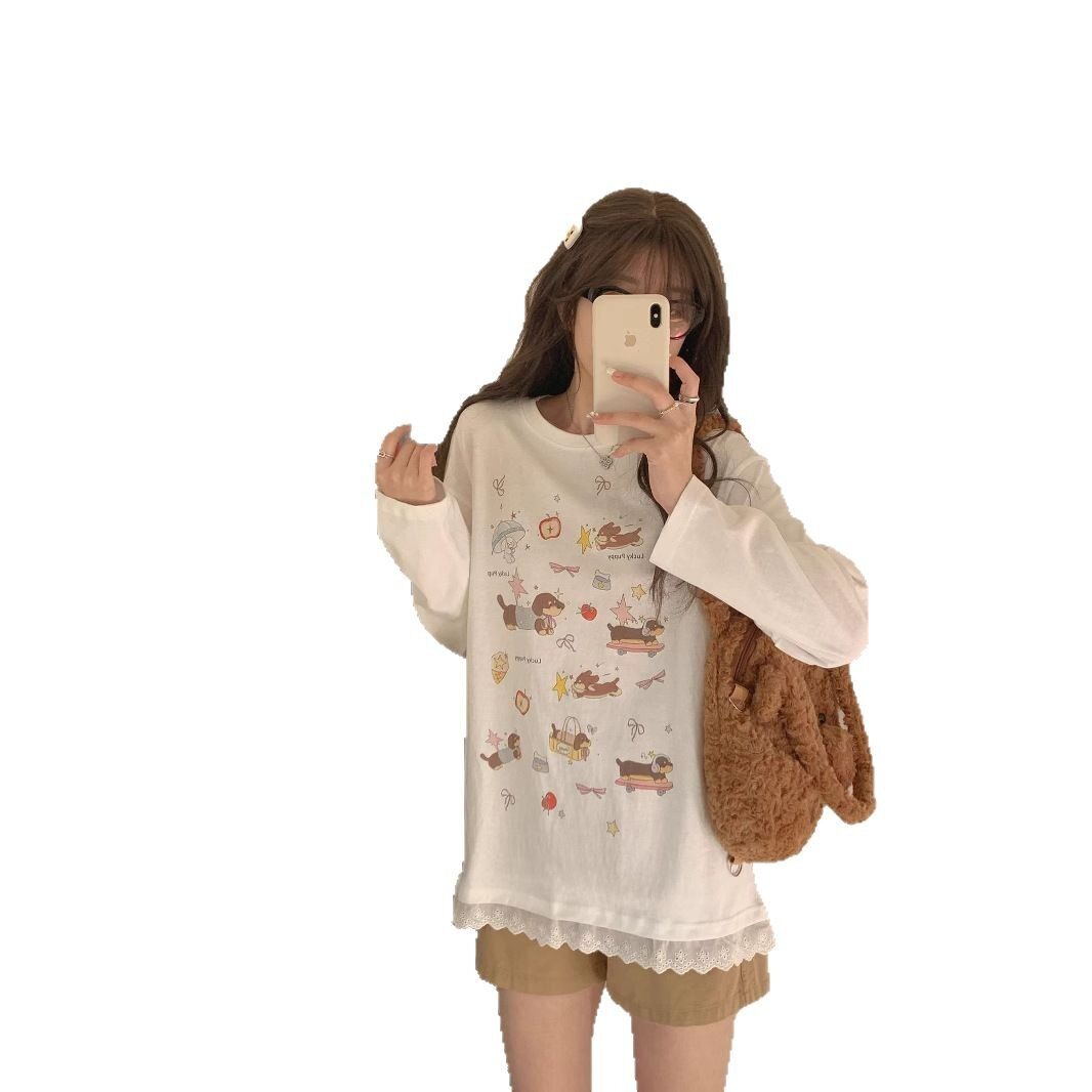 トップス｜プリント柄・レース・春・リラックス・甘め・可愛い|undefined