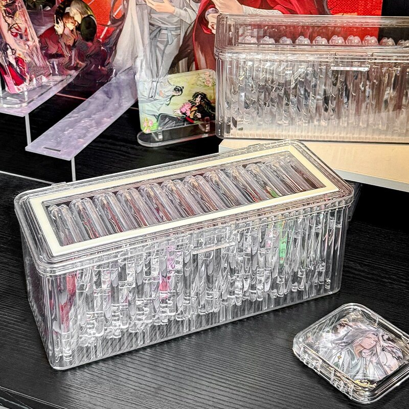 収納ケース｜75ｍｍ/85ｍｍ缶バッジ用・アクリル製・コレクションケース・・防塵・透明・ディスプレイケース・ 推し活・おしゃれ・整理整頓・アニメ・タク活|undefined
