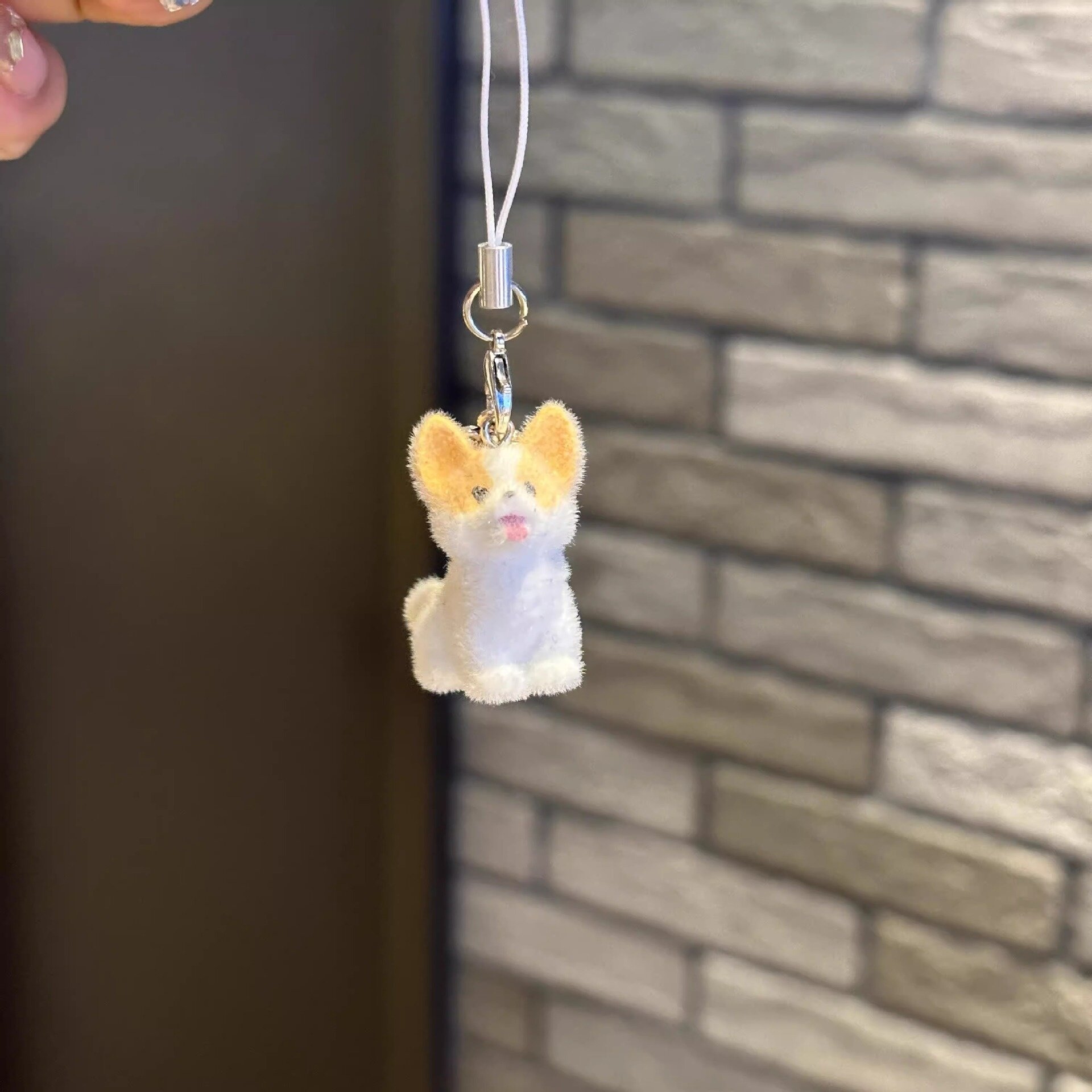 テディ犬・犬キーホルダー｜スマホ飾り・DIYアクセサリー・チャーム・パーツ・可愛い・キュート・樹脂製・植毛加工・立体・漫画風|undefined