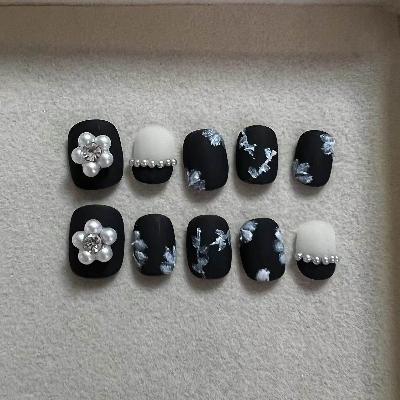 ネイルチップ｜つけ爪・ハンドメイド・完成品・パールデザイン・上品・おしゃれ・トレンドネイル|undefined
