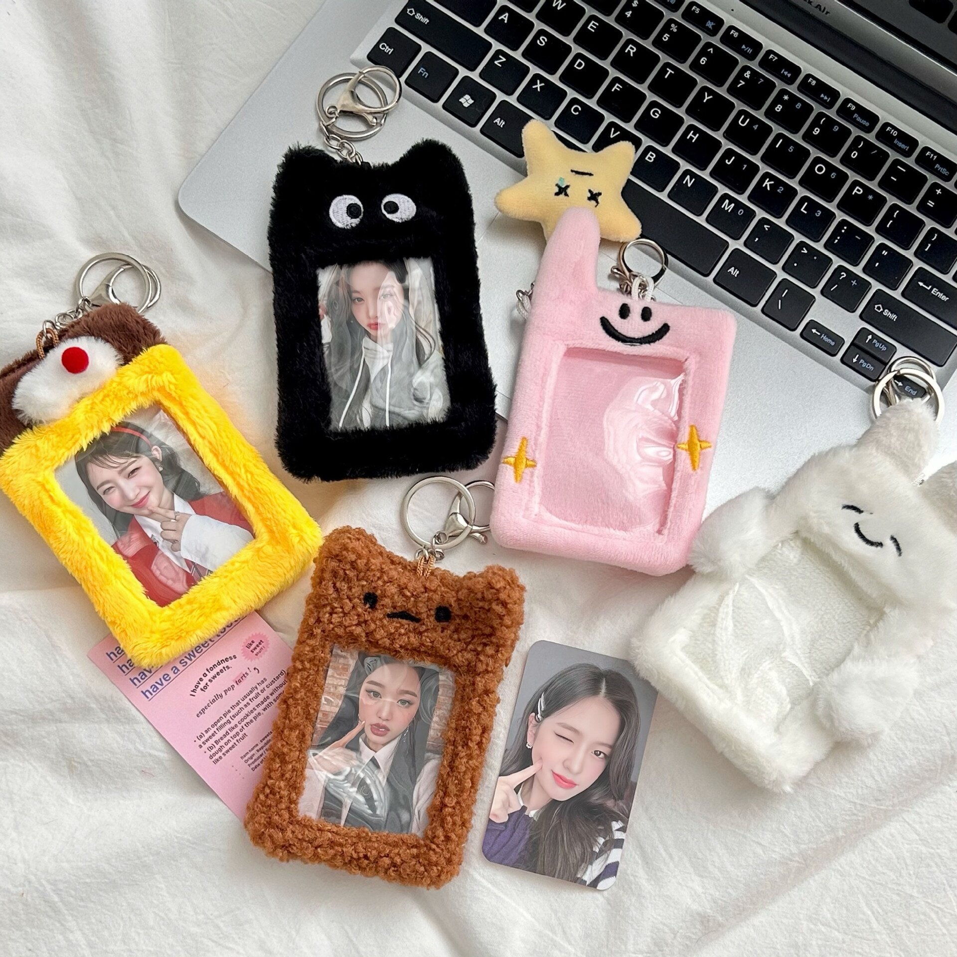 カードケース｜3寸・キーホルダー・写真収納・ぬいぐるみ・うさぎ・キュート・ふわふわ・推し活・アイドル・BTS・BLACKPINK・NCT|undefined