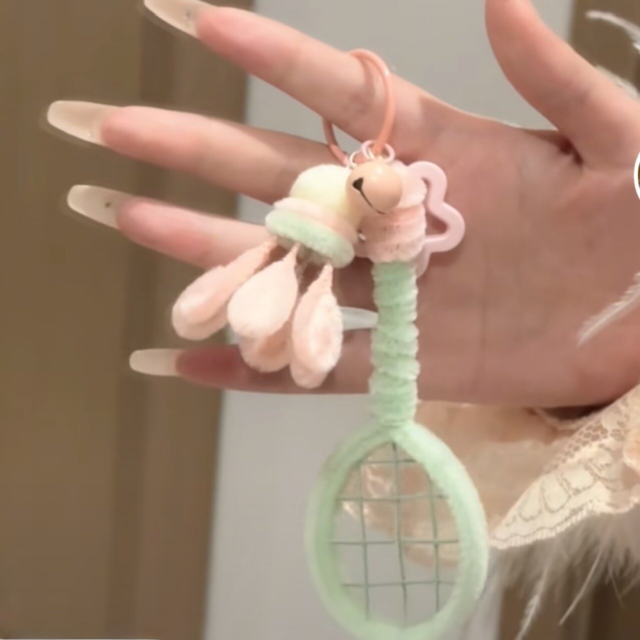 ミニラケットキーホルダー・DIY手作り材料｜アクセサリー・可愛い・個性的|undefined