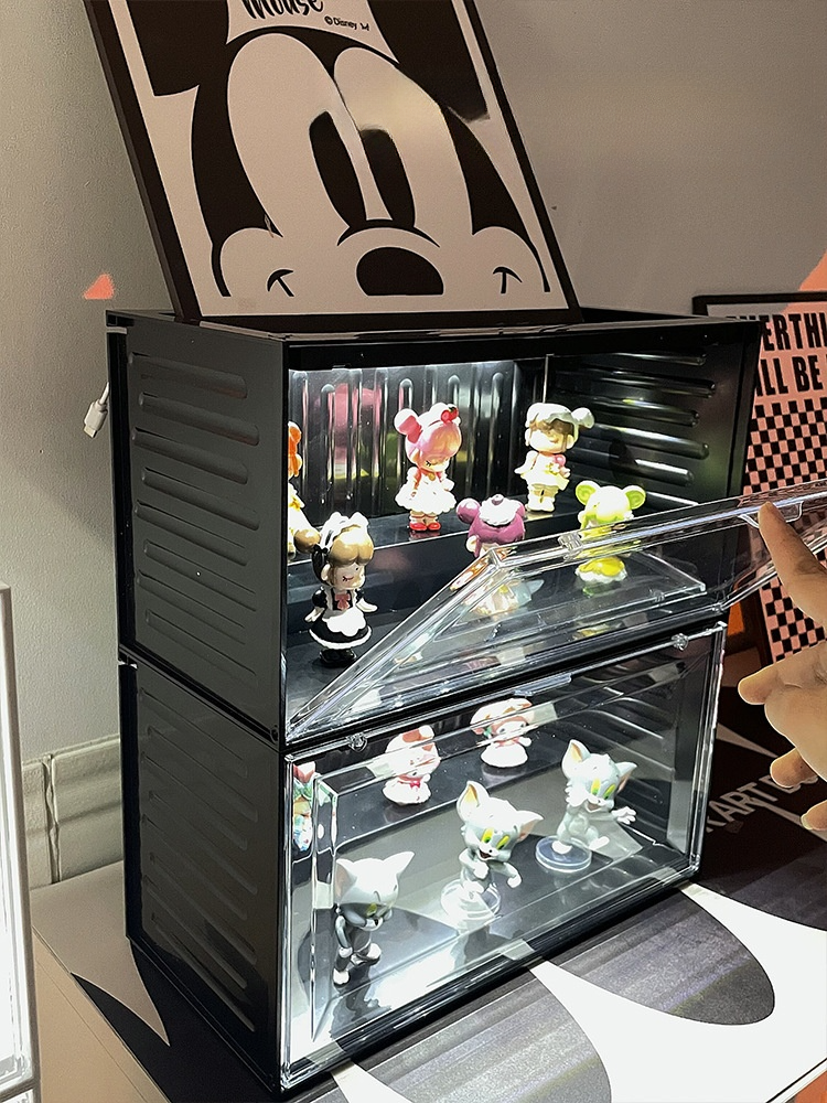 ディスプレイケース｜ライト付き・音声制御・ブラインドボックス・ディスプレイ・ケース・コンテナ型・フィギュアケース・おしゃれ・コレクションに最適・アニメ|undefined