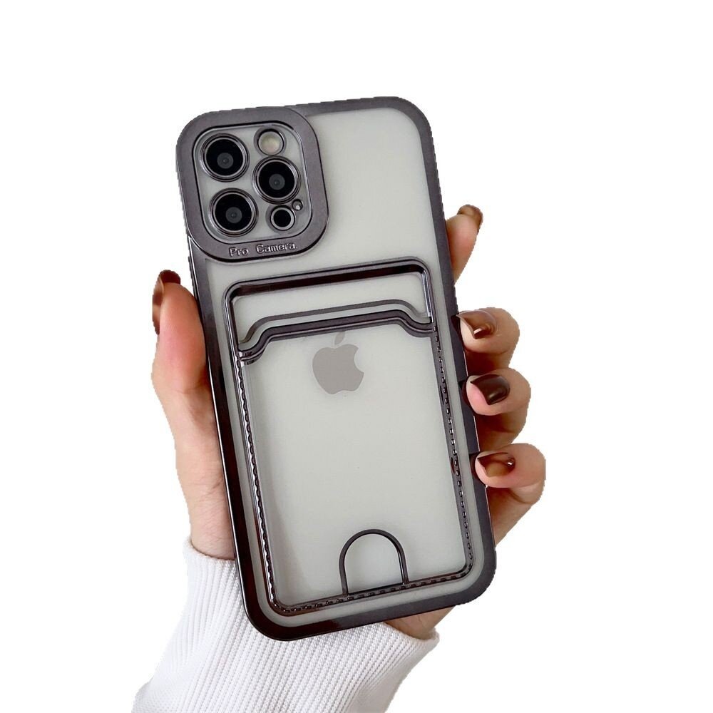 スマホケース|iPhone 16/13/14/15 Promax対応・カード収納・耐衝撃・クリア・メッキ加工|undefined