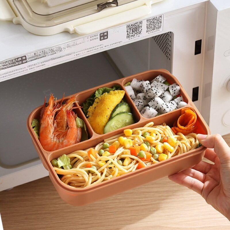 四つ仕切り弁当箱・ランチボックス・電子レンジ対応・お弁当箱・通勤・通学・おしゃれ・使いやすい|undefined