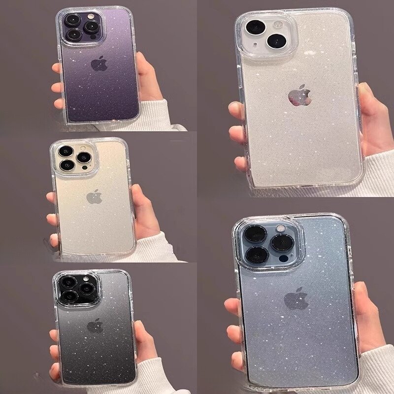 スマホケース|iPhoneシリーズに対応・ソフトケース・シリコン・透明・キラキラ・おしゃれ・かわいい|undefined