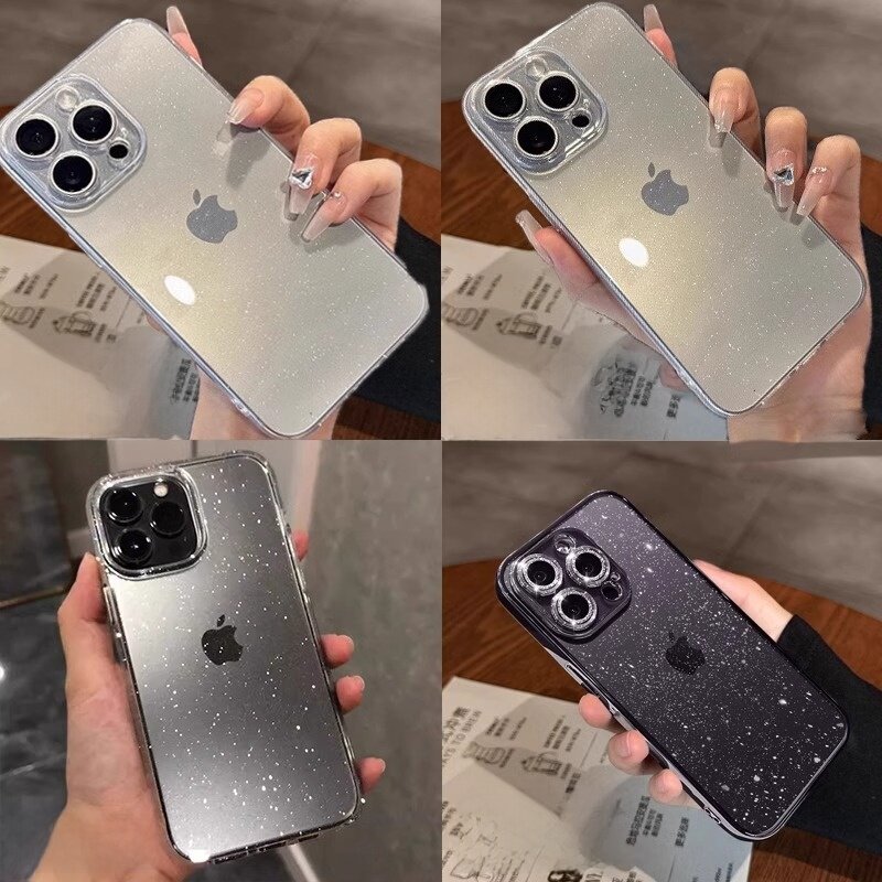スマホケース|iPhoneシリーズに対応・ソフトケース・シリコン・透明・キラキラ・おしゃれ・かわいい|undefined