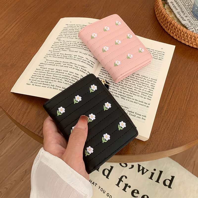 財布｜ファッション・ミニ財布・二つ折り・刺繍・カード入れ・便利・可愛い・小花柄・ガーリー|undefined