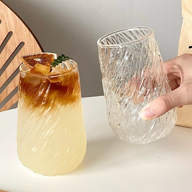 ガラスコップ・螺旋・コーヒーカップ・大容量・耐熱ガラス・透明・緑茶/アイスコーヒー/ラテに・おしゃれ・クリエイティブ|undefined