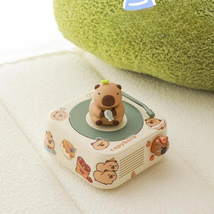 Bluetoothスピーカー|カピバラ・レコードプレーヤー型・誕生日プレゼント・友人へのギフト・ワイヤレススピーカー・おしゃれ・高級感・レトロ|undefined