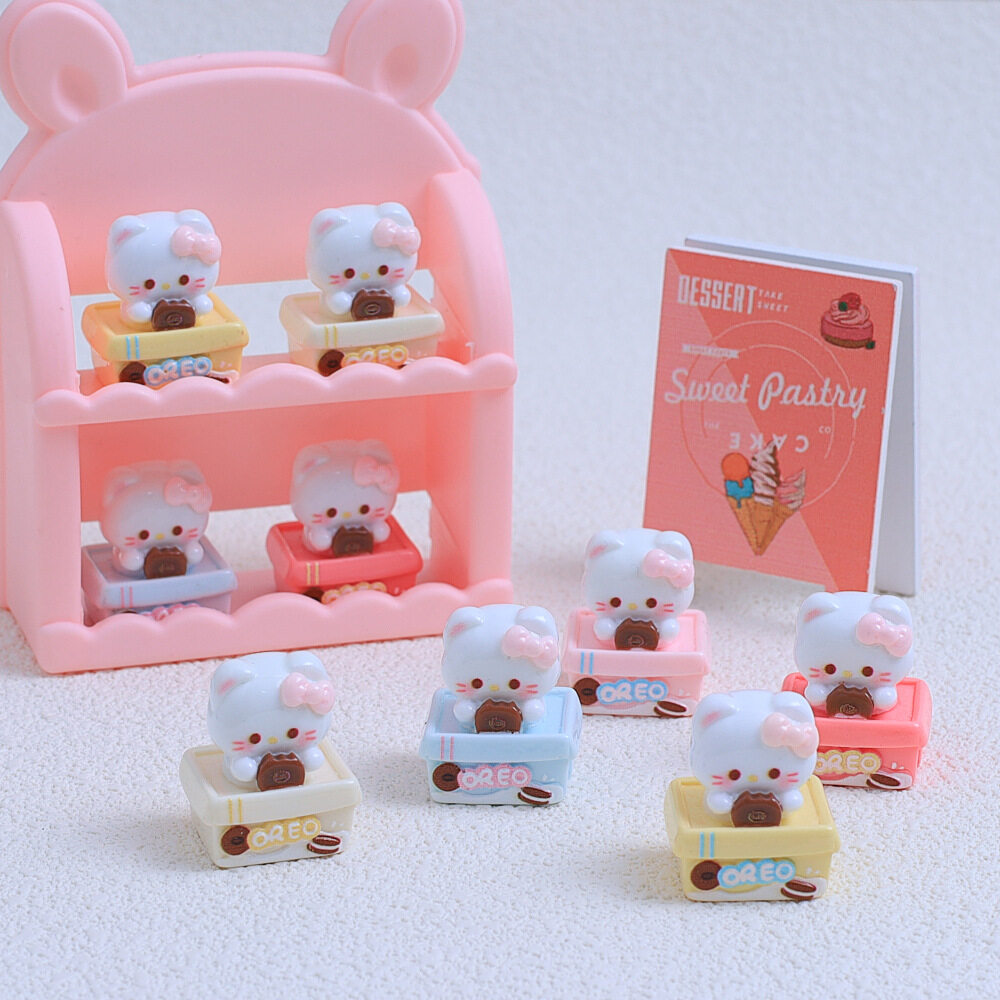 「5個入り」DIY素材｜レディース・立体クッキー・ネコ・デコレーションパーツ・レジン・可愛い・ユニーク|undefined