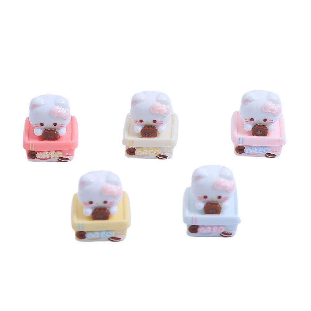 「5個入り」DIY素材｜レディース・立体クッキー・ネコ・デコレーションパーツ・レジン・可愛い・ユニーク|undefined