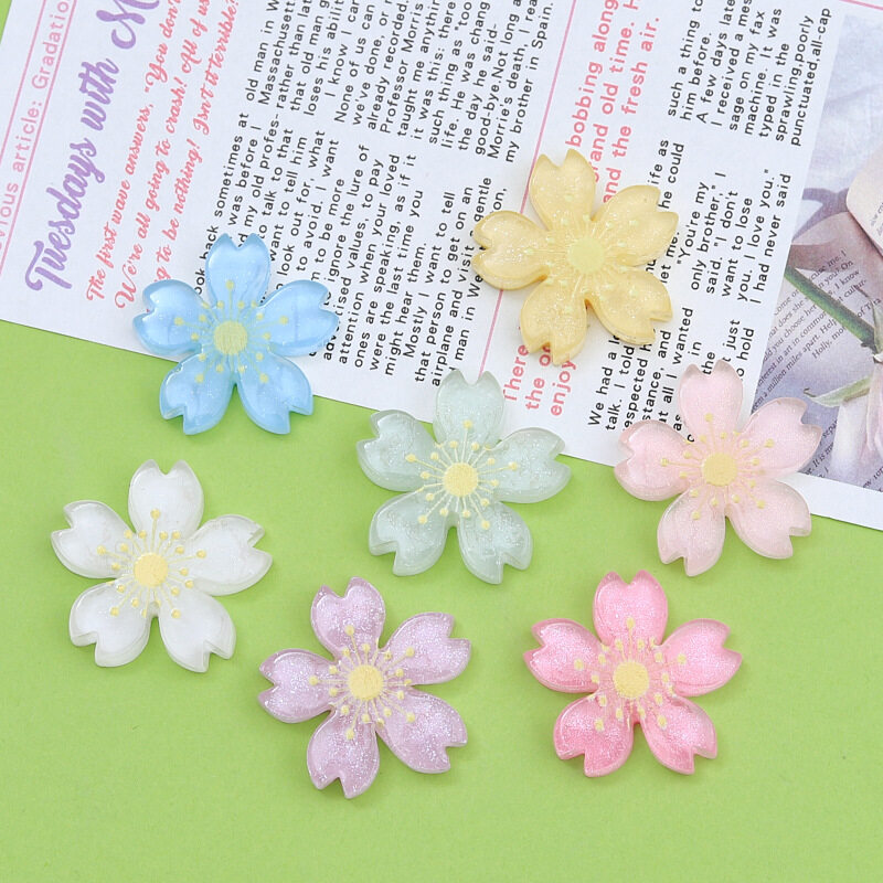 「5個入り」レジンパーツ｜レディース・DIY素材・スマホケース飾り・ヘアアクセサリー・桜小花・クリエイティブ|undefined