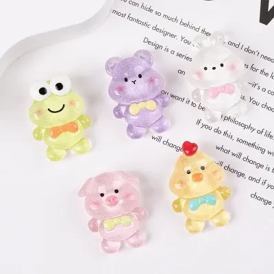 「5個入り」レジンパーツ｜レディース・キラキラ・透明感・動物・DIY・デコレーションパーツ・子供向け・ヘアアクセサリー・キュート