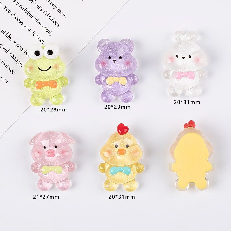 「5個入り」レジンパーツ｜レディース・キラキラ・透明感・動物・DIY・デコレーションパーツ・子供向け・ヘアアクセサリー・キュート|undefined