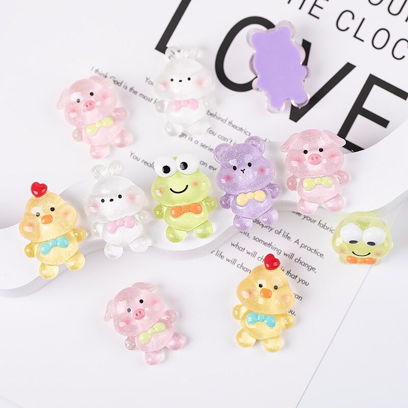 「5個入り」レジンパーツ｜レディース・キラキラ・透明感・動物・DIY・デコレーションパーツ・子供向け・ヘアアクセサリー・キュート|undefined