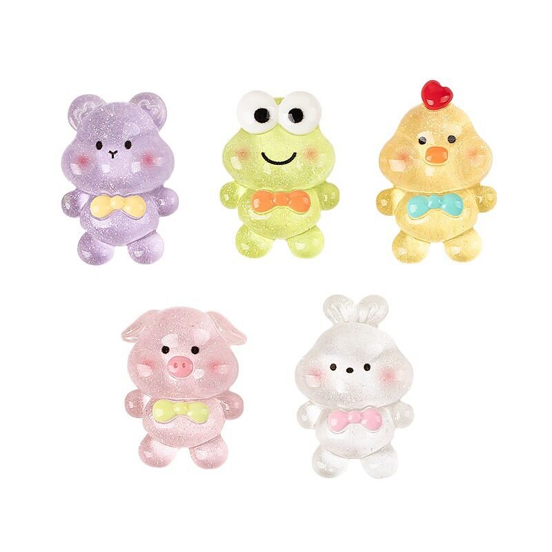 「5個入り」レジンパーツ｜レディース・キラキラ・透明感・動物・DIY・デコレーションパーツ・子供向け・ヘアアクセサリー・キュート|undefined