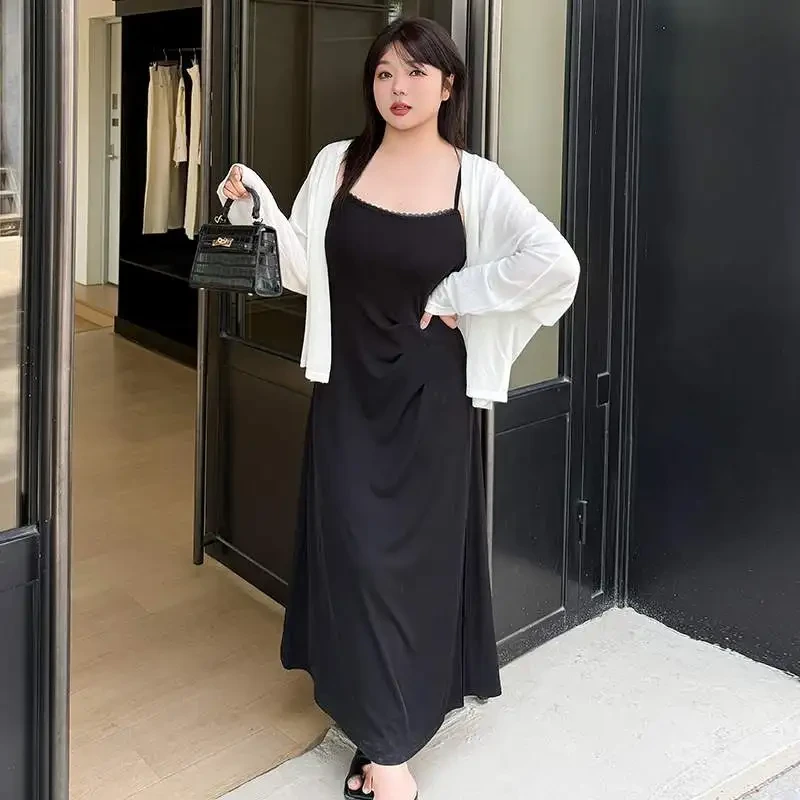 ワンピース｜大きいサイズ・夏・キャミソールワンピース・着痩せ・体型カバー・ヘップバーンスタイル・上品|undefined