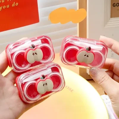Xbeauty コンタクトレンズケース｜コンパクト・携帯便利・ねじ不要・ケア用品収納・かわいい・おしゃれ・カートゥーン